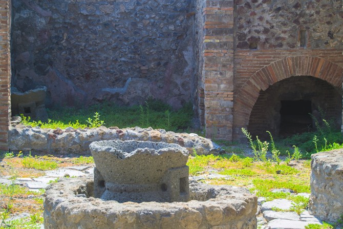 Patio de una casa en Pompeya