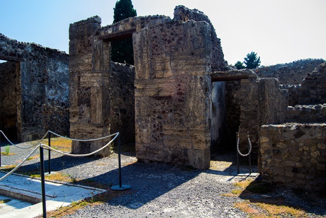 Patio de una casa en Pompeya