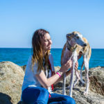 Turbo y Nerea disfrutando en la playa para perros del Puig- Un día en Valencia