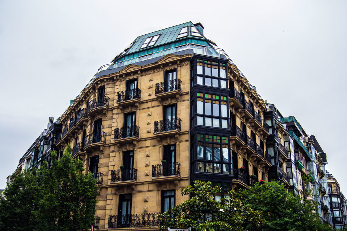 Edificio de la parte vieja de San Sebastián