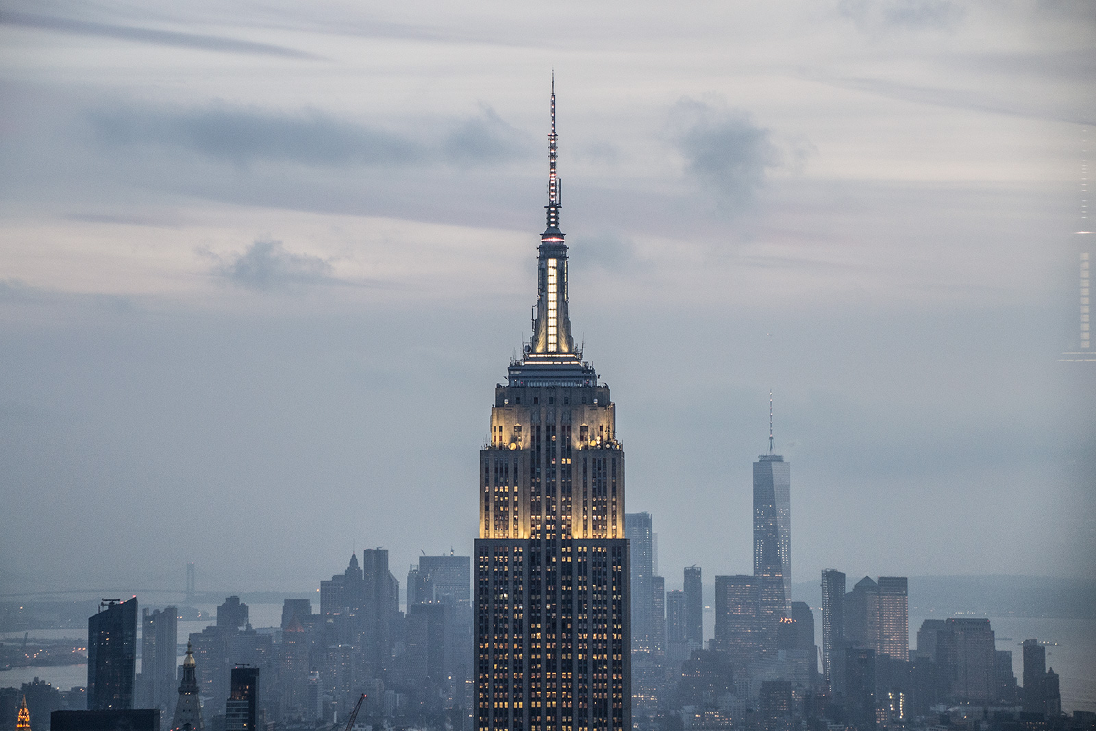 Empire State al atardecer desde Top of the Rock - Vistas de Manhattan