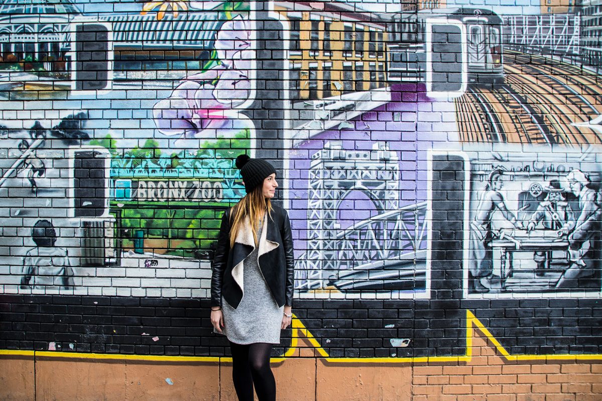 Nerea en el grafiti del Bronx - excursiones desde Nueva York