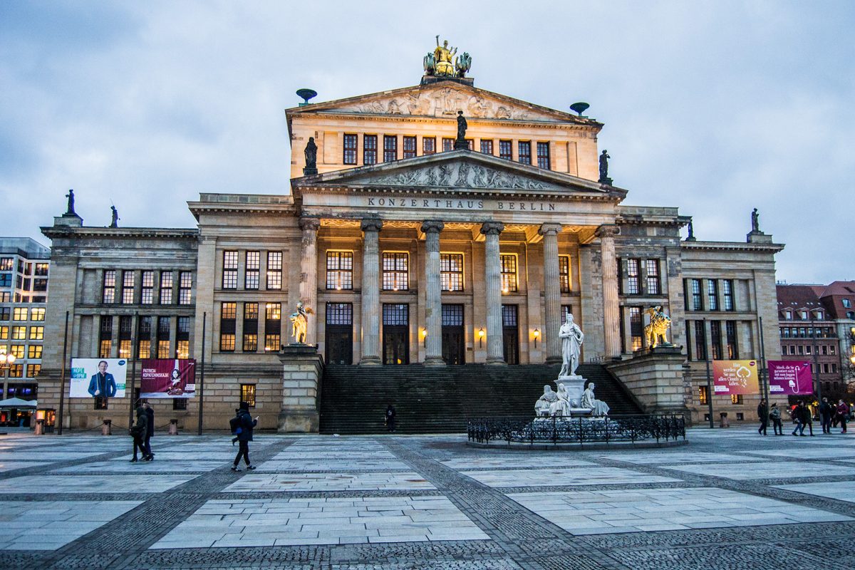 Sala de conciertos de Berlín de la plaza Gendarmenmarkt - día 1 en berlín