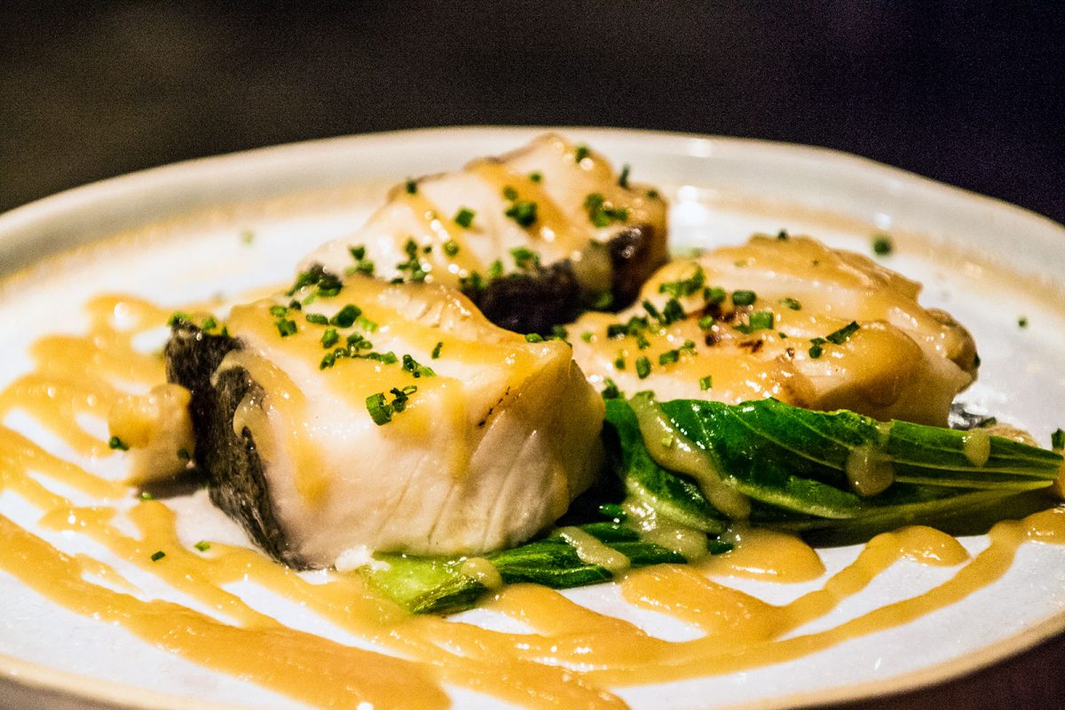 Tacos de bacalao negro marinado en miso y pack choi - Restaurantes Mallorca