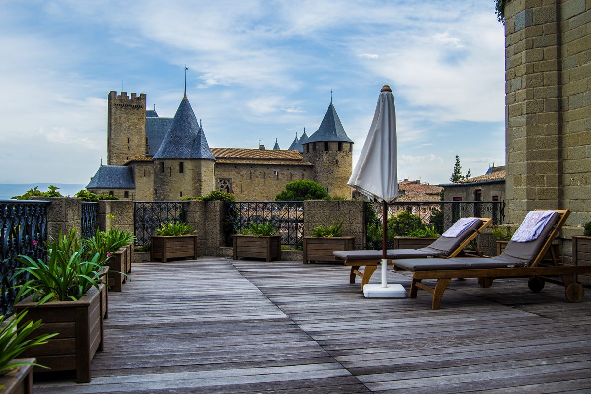 Terraza del Hotel de la Cité Carcassonne