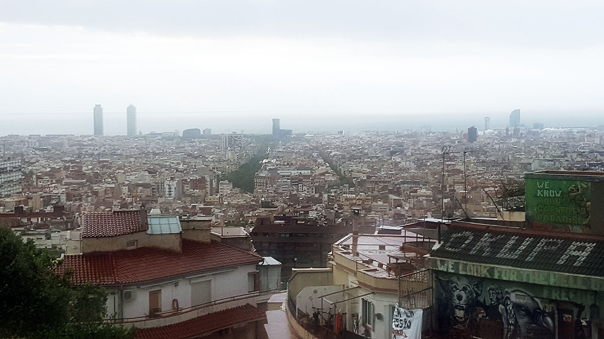 Vistas de Barcelona desde el parque Güell