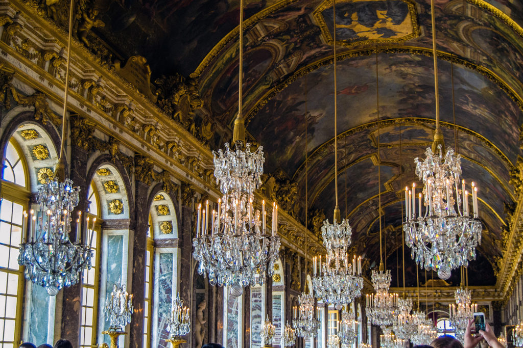 Lámparas de la Sala de los Espejos – Aposentos privados del Palacio de Versalles