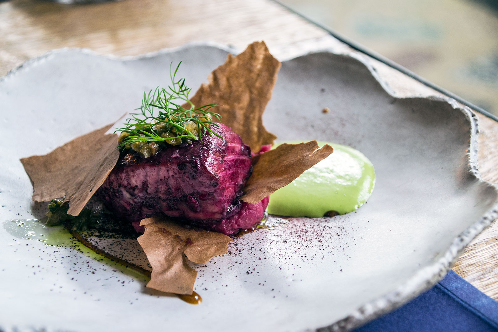 Trucha atlántica con brandada escandinava y mousse de eneldo - Restaurantes Mallorca
